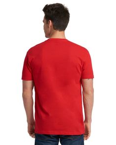 Unisex Cotton T-Shirt - RED - S | Next Level Cotton T-Shirt in Red Size Small Mens Plain T Shirts, Blank Apparel, Blank T Shirts, Plain Tshirt, Red Tshirt, Shirt Mockup, 3d T Shirts, Basic Tee, Jersey Tee