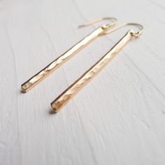 Gold Stick Earrings Gold Line Earring Goldfill Hammered Bars Gold Sticks Modern Earing Minimalist Jewelry Hammered Stick Linear Vertical - Etsy Minimalist Everyday Linear Earrings With Hammered Detail, Everyday Minimalist Hammered Linear Earrings, Minimalist Hammered Dangle Linear Earrings, Stick Earrings, Gold Line, Minimalist Jewelry, Earrings Gold, Jewelry Earrings Dangle, Gold Earrings