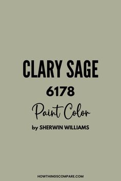 the front cover of clay sage 618 paint color by shewin williams