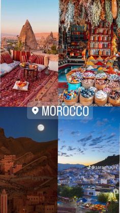 morocco collage with many different things in it