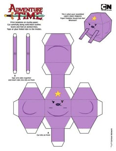 an origami paper toy that looks like the character from adventure time