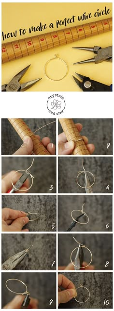 how to make a perfect wire circle with scissors and pliers - step by step instructions