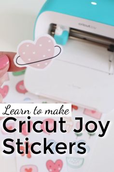 someone is using a cricut joy sticker