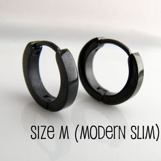 Mens Earrings Black Huggie Hoop - Ear Cartilage Piercing - Tragus Daith Upper Lobe Hoop - Black Hoop Modern Black Small Hoop Jewelry, Modern Black Round Hoop Earrings, Modern Black Hoop Jewelry, Modern Black Hoop Earrings, Small Black Hoop Earrings For Everyday, Black Minimalist Small Hoop Earrings, Small Black Hypoallergenic Hoop Earrings, Everyday Small Black Hoop Earrings, Hypoallergenic Small Black Hoop Earrings