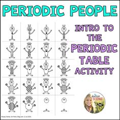 the periopic people activity sheet for kids to learn how to draw and color