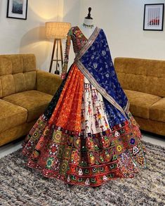 Printed Lahenga, Gujarati Garba, Rajasthani Lehenga, Garba Navratri, Dandiya Dress, Garba Outfit, Navratri Lehenga, Chaniya Choli Designs, Garba Dress