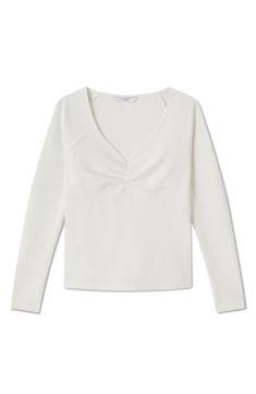 Subtle ruching highlights the V-neckline of a long-sleeve jersey top that's a versatile casual option. V-neck Long sleeves 74% viscose, 22% polyester, 4% elastane Machine wash, dry flat Imported This brand is certified with the Butterfly Mark, which identifies luxury brands that adhere to social and environmental best practices
 This brand meets Nordstrom Responsible Brands criteria: brand adheres to responsible social and environmental practices Lk Bennett, Long Sleeve Jersey, Best Practices, The Butterfly, Luxury Brands, Jersey Top, Luxury Branding, Highlights, Nordstrom