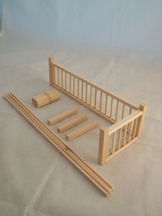 a wooden baby crib is shown with the price below $ 4 55 for it