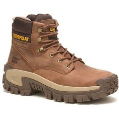 CAT Men's Invader Comp Toe Waterproof Hiker Work Boot -Coffee- P91541 Composite Toe Work Boots, Work Boot, Work Boots, Men's Fashion, On Sale, Coffee, Boots