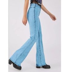 Nwt Color: Turquoise Size: 27 Inseam: 34” Y2k Jeans With A Dipped-V Waistband From Bdg. Cut With A Low Rise At The Front And A Slim Leg That Flares Towards The Ankle. Topped With A Distressed Waistband And Ruching At The Front. Summer Fitted Washed Blue Flare Jeans, Fitted Washed Blue Flare Jeans For Summer, Fitted Blue Flare Jeans For Summer, Trendy Mid-rise Blue Flare Jeans, Trendy Light Blue Flare Jeans For Summer, Casual Fitted Light Blue Flare Jeans, Trendy Blue Full Length Flare Jeans, Trendy Full Length Blue Flare Jeans, Blue Fitted High Rise Flare Jeans