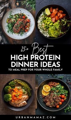 High Protein Dinner Ideas to Meal Prep For Your Whole Family Nutritious Dinners For Family, Highly Nutritious Meals, Nutritious Family Meals, Nutrient Dense Meal Prep, Meal Prep Food Ideas, High Protein Meal Recipes, Healthy Weekly Meal Prep, Girl Dinner Ideas, Nutrition Food Recipes