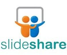 slideshare logo with two people holding hands in front of the word slideshare