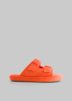 Ilio Smeraldo x TFS Terrycloth Chunky Sandal - Orange Shoes Ilio Smeraldo x TFS Denim Suit, Frankie Shop, Chunky Sandals, Leather Texture, Clothes Shop, Swimwear Accessories, Terry Cloth, Color Orange, Latest Fashion Trends