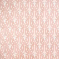 an art deco wallpaper pattern in pink and white with lines on the back ground