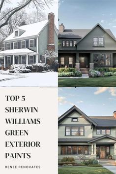 the top 5 sherwin williams green exterior paints