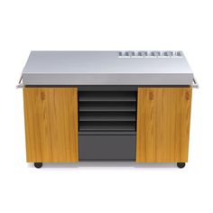 an image of a kitchen island with drawers