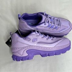 Skechers X Doja Cat Women's Sneaker Lavender Size 9 New Without Box Doja Cat Sketchers, Lavender Round Toe Sneakers For Streetwear, Casual Purple Sneakers With Cushioned Footbed, Lavender Low-top Synthetic Sneakers, Purple Lace-up Sneakers With Textured Sole, Skechers Shoes, Doja Cat, Catwoman, Womens Shoes Sneakers