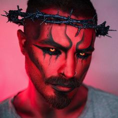 Devil Makeup Halloween, Stomach Tats, Mens Halloween Makeup, Halloween Hombre, Mask Man, Halloweenský Makeup, Monster Makeup