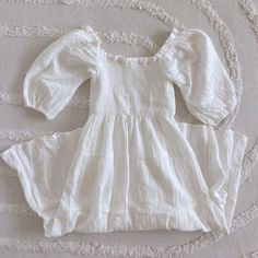 Anthropologie White Peasant Dress, Never Worn, Midi Length, Elastic Ruching, Gauze Fabric, Size S, Ns Home. Excellent Condition! Bohemian Puff Sleeve Dresses For Gatherings, Summer Peasant Dress With Puff Sleeves, Bohemian Smock Dress With Puff Sleeves, Casual Puff Sleeve Dress For Gatherings, White Cotton Dress With Gathered Sleeves, White Cotton Dresses With Gathered Sleeves, Bohemian Puff Sleeve Dresses For Daywear, White Bohemian Dress With Smocked Bodice, White Flowy Dress With Smocked Back