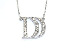 Diamond Initial Necklace - 14K Gold Initial #jewelry #necklace @EtsyMktgTool http://etsy.me/2il3n7c 14k Gold Initial Necklace, Diamond Monogram, Real Diamond Necklace, Gold Initial Necklace, Necklace With Diamond, Signature Bracelet, Handwriting Jewelry, Diamond Initial Necklace, Letter Pendant Necklace