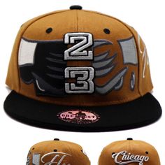 Brand New 100% Polyester Greatest 23 Chicago Mj 23 Master Snapback Hat. Shadowed Bull Head With Number 23 On A Timber Brown Crown With Black Bill. Fly On Side. Chicago Script On Back. One Size Fits Most. Chicago Snapback Hats Like These Usually Retail For $29 Plus Shipping, But You Can Take Advantage Of This One For Only $22 With Free Domestic Priority Mail Shipping!!! Hat Has All Logos And Letters On Crown Embroidered, Stitched On. Great Hook Up Hat To Match All Those Special Shoes. Let's Go, C Brown Snapback Hat For Streetwear, Brown Fitted Hat With Flat Bill For Streetwear, Brown Flat Bill Fitted Hat For Streetwear, Brown Flat Bill Baseball Cap For Streetwear, Brown Flat Brim Hat For Streetwear, Brown Baseball Cap Snapback For Streetwear, Brown Snapback Baseball Cap For Streetwear, Brown Flat Brim Fitted Hat For Streetwear, Urban Brown Snapback Baseball Cap