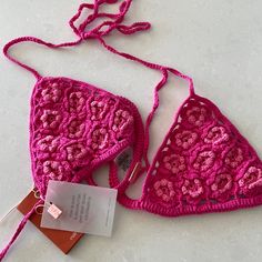 Size Small, Brand New And Never Worn. Have Tags, Crochet Swim Wear, Barbie Core Crochet Bikinis Boho, Crochet Bra Top, Swimsuit Crochet, Diy Crochet Top, Crochet Bikinis, Crochet Beach Wear, Crochet Store, Super Easy Crochet, Cup Pattern