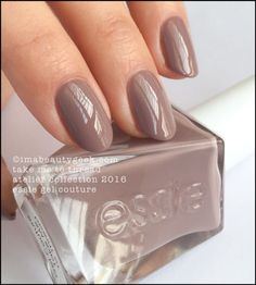 Essie Gel Couture Swatches, Taupe Nails, Cotton Candy Nails, Brown Nail Polish, Brown Nail, Essie Gel Couture, Gel Couture, Essie Gel, Essie Nail Polish