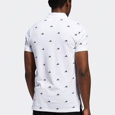 Adidas Must Haves Allover Print Polo White FT2800 (Men's/Short Sleeve) Adidas Casual Short Sleeve Polo Shirt, Adidas Cotton Golf Tops, Men Short Sleeve, Must Haves, Mens Short, Adidas, Sneakers, White