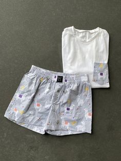 This shorts are perfect pyjamas (pajama) gift for sleeping lovers, couples, lovers, natural fabrics lovers, bride, groom, family, holiday, family holiday, and everyone who loves comforts and natual sleeping.  Cute funny print will make You smile all day long.  Tshirt perfectly matches shorts giving You finished night look! IF COMFORT AND SMILE IS WHAT YOU CARE MOST I HAVE SOMETHING FOR YOU💜❤ Shorts for sleeping in colorful, unusual patterns that will make every morning and night so pleasant. Shorts are loose comfort unisex fit. They fit male and female. MADE HANDMADE IN POLAND tshirt 95% COTTON 5%ELASTAN shorts 100% COTTON with elastic, strechable strap Set consist of shorts and tshirt with matching pocket SHOW YOUR FEELING WITH SHORTS ❤️ Very comfortable for sleeping. The fabric allows y Comfortable White Sleep Set, Comfortable White Sleepwear Set, Comfortable Cotton Pajama Shorts For Pajama Party, Casual Cotton Pajama Shorts For Bedtime, White Comfortable Sleepwear, White Casual Sleepwear For Bedtime, Casual White Sleepwear For Bedtime, White Casual Sleepwear Set, Casual White Sleepwear Set