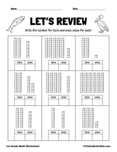 the worksheet for grade 1 students to learn how to read and write numbers