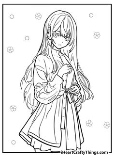 28 Anime Girl Coloring Pages