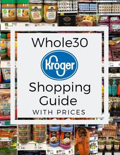 the whole kroger shopping guide with prices is displayed in front of an assortment of products