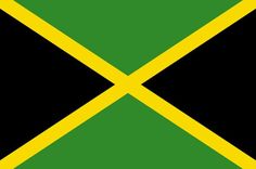 the flag of jamaica is shown in green and yellow with two diagonal stripes on it