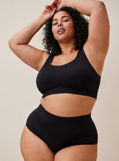 Soft and seamless these brief panties lend comfort that disappears even under your figure-hugging looks. Medium coverage. Nylon/spandex. Wash warm; dry low. Imported plus size underwear. The best plus size women's seamless ribbed high-rise brief panty boyshort panties in rich black made of seamless. Torrid is your destination for cozy fall and winter clothes to keep you warm and comfortable. Full Figure Lingerie, Women Outfits, Matches Fashion, Full Figured, Plus Size Lingerie, Winter Clothes, Model Poses, Casual Fall, Plus Size Fashion