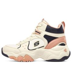 (WMNS) Skechers D'Lites 3.0 'Creamwhite Blue' 167266-NTNV (SNKR/Women's/High Top/Dad Shoes) Skechers D Lites, Dad Shoes, Chunky Sneakers, High Top, High Tops, Shoes Sneakers, Navy, Sneakers, Blue