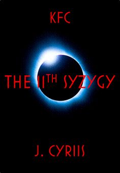 the fifth syncy by j cyris is shown in red and blue on a black background