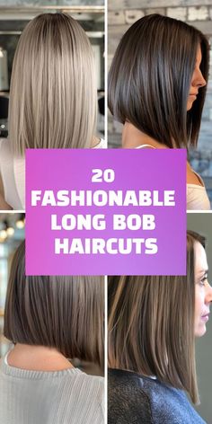 Discover 20 stunning long bob haircuts that combine style and convenience. Long bob haircuts are ideal for anyone looking for a chic, modern look that's easy to maintain. From straight and sleek to wavy and textured, these 20 variations offer something for everyone. Get inspired by these beautiful long bob haircuts for your next salon visit. Medium Bob Dark Hair, Long Bob Hairstyles Thick Hair, Long Reverse Bob Haircut, Long Hair To Bob Transformation, Long In Front Short In Back Hair Bob, Long Bob Cuts For Women, Straight Long Bob Haircut, Shoulder Length Bob Haircuts For Women, Shoulder Length Bob Haircut With Layers