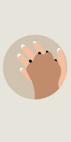 an illustration of a hand reaching out from behind a circle with small black dots on it