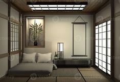 Minimalist Japanese Bedroom, Japanese Bedroom Ideas, Japanese Style Bedroom, Japanese Bedroom, Design Japonais, Minimalist Japanese, Japanese Room, Japanese Home Decor