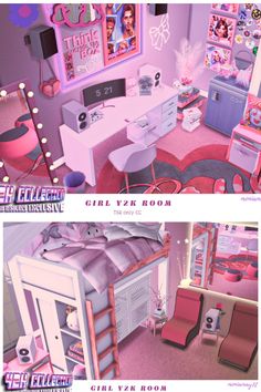 The Sims 4 CC's Y2K Pink Girl Bedroom. Custom Content was used. Download The Sims Resource. Download The Sims Resource. The Sims 4 CC's wooden cozy infant kids room. Custom Content was used. Download @thesimsresource  .#TS4 #growingtogether #sims4infants #sims4infant #CC #sims4cc #ccfinds #ts4cc #ts4lots #Y2K #TheSimsResource #sims4 #thesims4 @Moniamay72  #architecture #thesims4builds #TSR #cc Download link : https://www.thesimsresource.com/downloads/1705850 Sims 4 Room Cc Download, Sims 4 Cc Furniture Bunk Beds, Sims 4 Cas Mirror Background, Sims 4 Girly Bedroom Cc, Sims 4 Girly Room, Sims 4 Cc Pink Bed, Sims 4 Cc Teen Room Decor, Sims 4 Teen Girl Bedroom