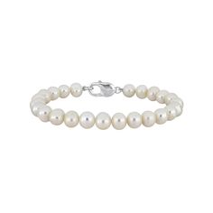 Accessorize in style with this Stella Grace Men's Freshwater Cultured Pearl Strand Bracelet. Click on this JEWELRY & WATCHES GUIDE to learn about fit, styles, materials and more! Accessorize in style with this Stella Grace Men's Freshwater Cultured Pearl Strand Bracelet. Click on this JEWELRY & WATCHES GUIDE to learn about fit, styles, materials and more! FEATURES Length: 9 in. Clasp: lobster-claw Nickel free Metal: sterling silver Plating: rhodium Finish: polished Packaging: boxedCULTURED PEARL Classic Adjustable Single Strand Bracelet, Classic White Jewelry With Classic Design, Classic White Gold Pearl Bracelet With Oyster Clasp, Classic Jewelry With Sterling Silver Clasp, Classic White Gold Pearl Bracelet With Oyster Details, Classic Sterling Silver Oyster Bracelet, Classic White Gold Bracelets With Sterling Silver Clasp, Classic White Round Tennis Bracelet, Classic Sterling Silver Jubilee Bracelet