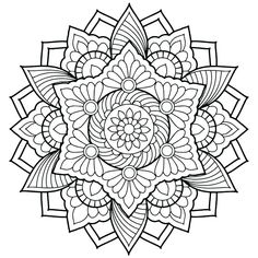 a black and white drawing of a flower with lots of leaves on it's petals