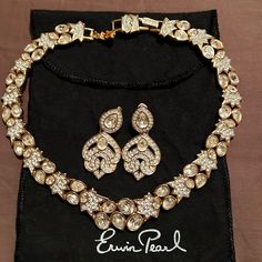 This Stunning Necklace And Earring Set Is Definitely A Head Turner. You Will Look Amazing Wearing This To A Wedding, A Black Tie Event Or Even To A Power Lunch. Pearl Necklace And Earring Set, Power Lunch, Crystal Choker Necklace, Jewelry Beautiful, Mermaid Necklace, Crystal Choker, Black Tie Event, Necklace And Earring Set, Stunning Necklace