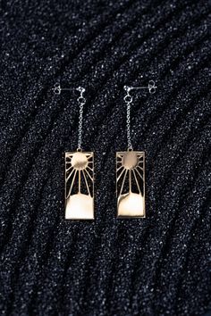 HANAFUDA EARRINGS – Kiyo Studios Symbolic Nickel-free Drop Plug Earrings, Nickel-free Symbolic Drop Plug Earrings, Tarnish Resistant Dangle Linear Earrings Gift, Gold Etched Drop Earrings, Silver Tarnish Resistant Linear Earrings For Gift, Silver Tarnish-resistant Linear Earrings As Gift, Symbolic Silver Tarnish Resistant Earrings, Symbolic Silver Tarnish-resistant Earrings, Symbolic Tarnish-resistant Silver Earrings