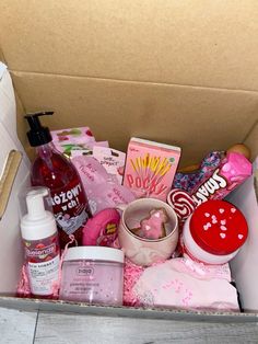 a box filled with lots of different items