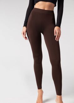 Ultra-Opaque Microfiber Leggings - Calzedonia Brown Feaux Leggings, Affordable Women's Tapered Leg Leggings, Cheap Stretch Leggings For Fall, Beown Leggings, Fare Leggings, Termo Leggings, Boandtee Leggings, Caramel Leggings, Leggings Calzedonia