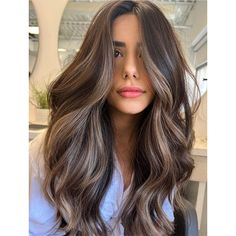 Light Brown Balayage For Fair Skin, Highlights On Lighter Brown Hair, Black Hair Beige Highlights, Long Blonde Balayage Hair Dark Roots, Brunette Hair Grey Highlights, Level 7 Hair Balayage, Malaika Arora Hair Color, Balayage For Dark Brown Hair Fair Skin, Rich Burnett Hair Color