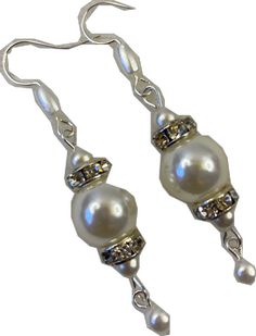 Elegant Formal Beaded Drop Earrings, Elegant Beaded Drop Earrings For Formal Occasions, Elegant Beaded Pearl Earrings As Gift, Elegant Beaded Pearl Earrings For Gift, Elegant Wedding Crystal Earrings With Dangling Beads, Elegant Pearl Drop Beaded Earrings For Party, Elegant Nickel-free Beaded Earrings, Nickel-free Elegant Beaded Earrings, Elegant White Beaded Earrings