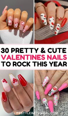 Valentines Day Nails, Nail Color Trends, New Year's Nails, Glitter Nail