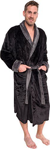 Ross Michaels Mens Plush Shawl Collar Kimono Bathrobe Robe (Black & Grey, L/XL) https://shoppingskys.com/product/ross-michaels-mens-plush-shawl-collar-kimono-bathrobe-robe-black-grey-l-xl/  34.99 Hipster Shoes, Soft Robes, Men's Robes, Lounge Robes, Mens Sleepwear, Fashion Black, Kimono Fashion, Grey Fashion, Shawl Collar